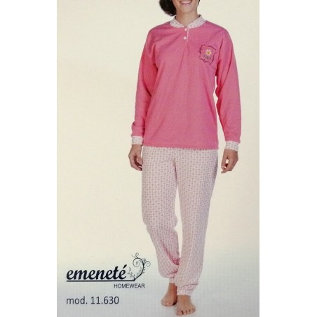 PIJAMA MUJER INVIERNO ROSA