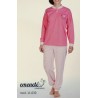 PIJAMA MUJER INVIERNO ROSA