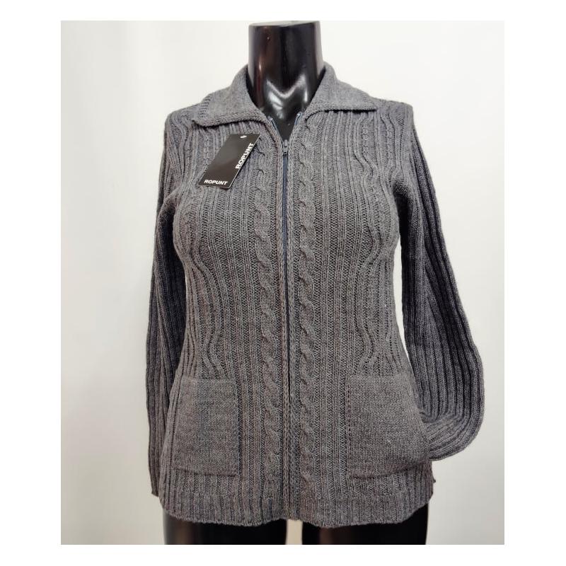 CHAQUETA CREMALLERA GRIS