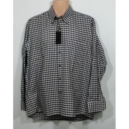 CAMISA CUADROS NEGRO-GRANATE (120)